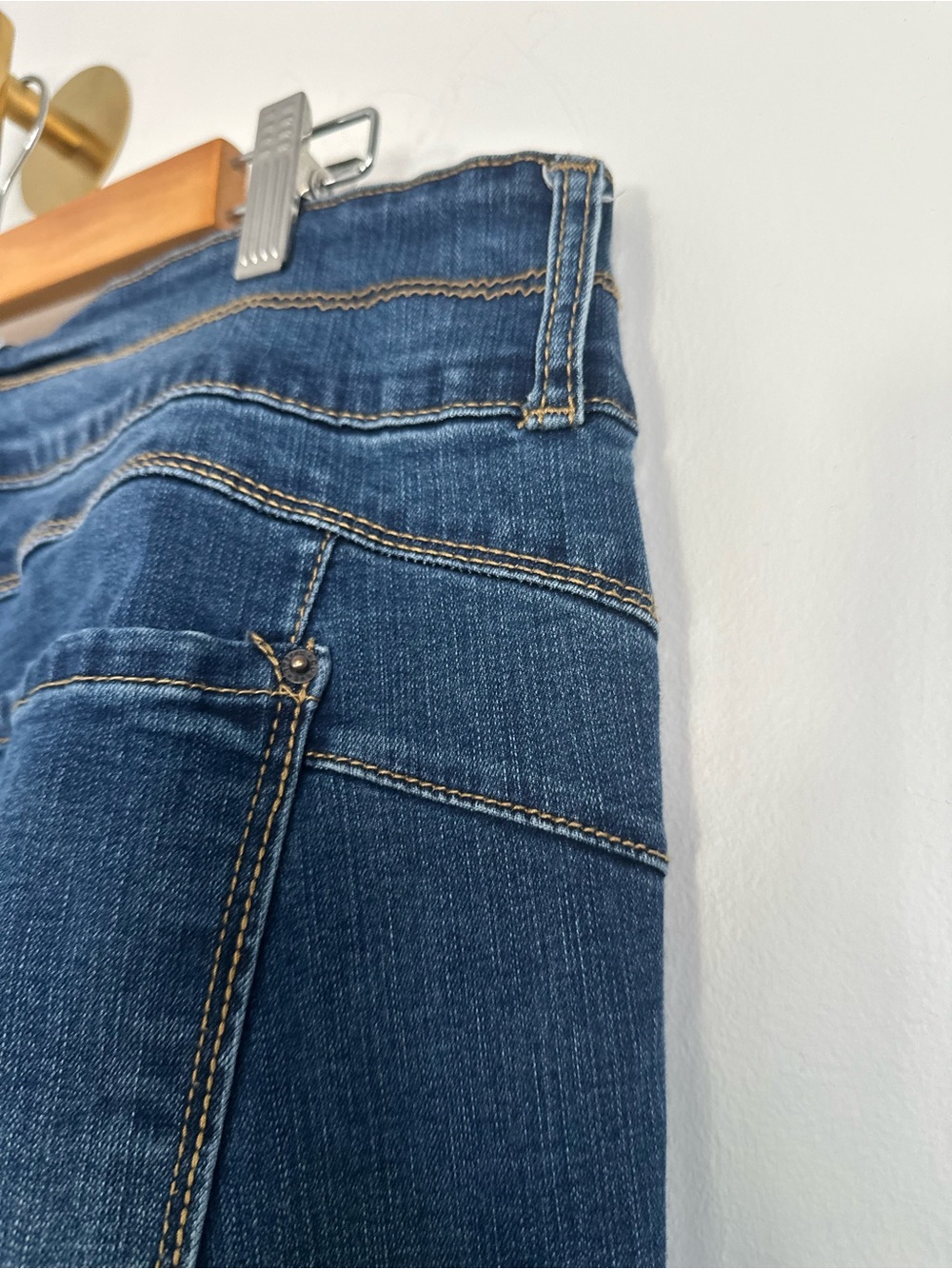 Curve Appeal Scott High Rise Skinny Jeans 16/33 Stretch Y2K Double Button - Picture 9 of 14
